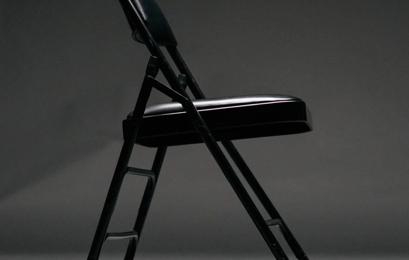 An elegant black vintage chair