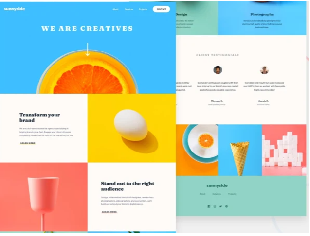 landing page